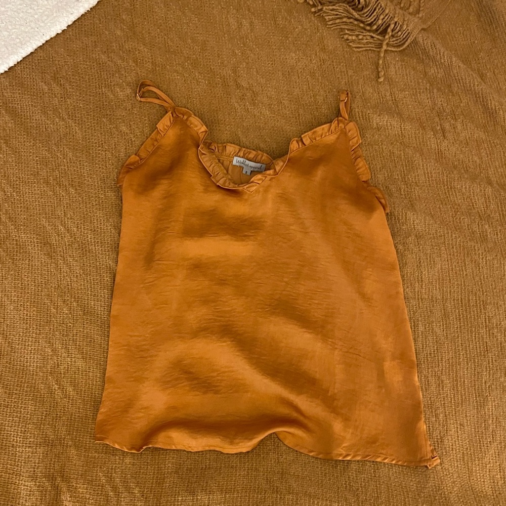 Burnt Orange Satin Tank